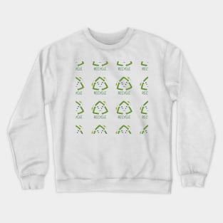 Pattern with recycling symbol Crewneck Sweatshirt